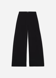 Wide Leg Pant in Crepe - Black - CO Collections